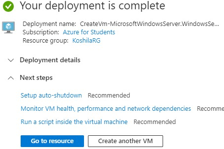 Your deployment is complete